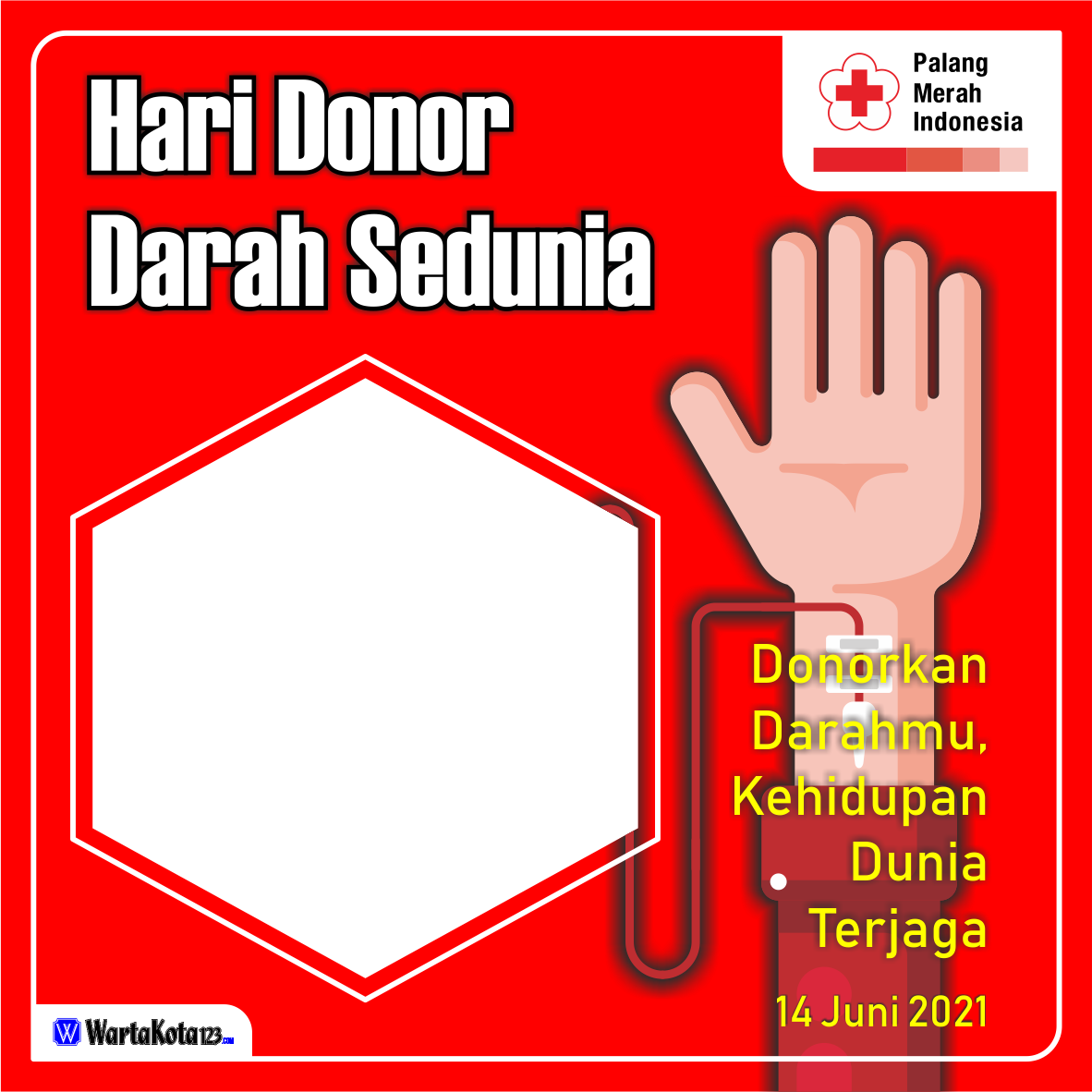 Twibbon Hari Donor Darah Sedunia 2021