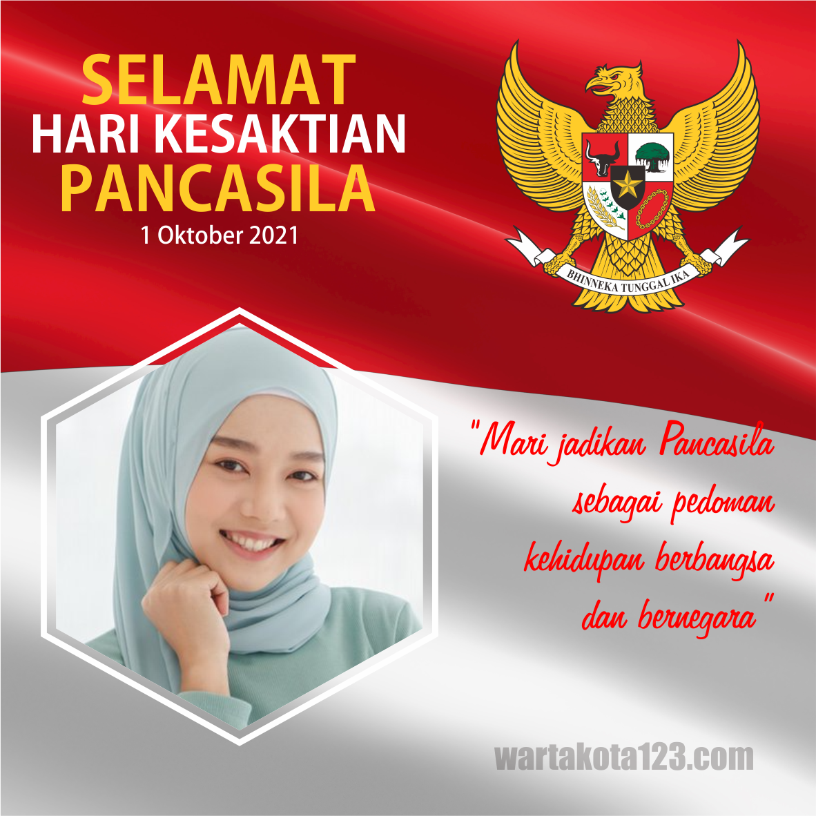 Bingkai Foto Hari Kesaktian Pancasila