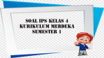 Kunci Jawaban dan Soal IPS Kelas 4 (Kurikulum Merdeka) Semester 1