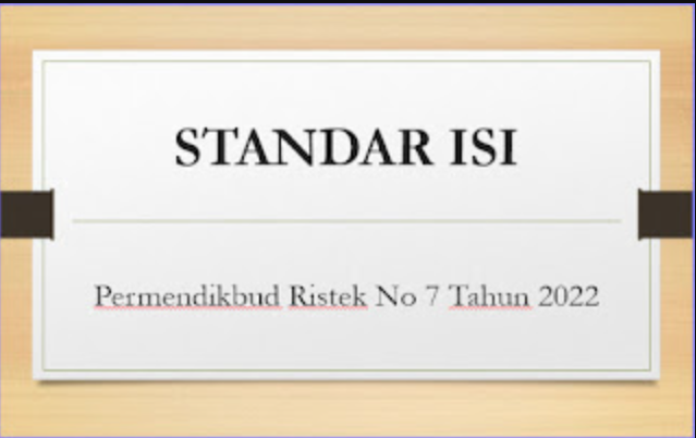 Stadar Isi SMK Sesuai Permendikbudristek Nomor 7 (2022)